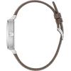 Bulova Men’s Frank Lloyd Wright Limited Edition ‘Ennis House’ Silver Stainless Steel Watch, Grey Leather Strap Watch, Textured Medallion Grey Pattern Dial, 3 Hand (Model: 96A314)