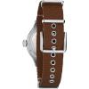 Bulova Men’s Military A11 Stainless Steel 3-Hand Hack Automatic Watch, Brown Leather Strap and Blue Dial Style: 96A282