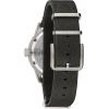 Bulova Men’s Military Heritage Hack Stainless Steel 3-Hand Automatic Watch, NATO Leather Strap, Luminous Hands and Markers, Black Leather/Ivory Dial