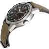 Bulova Men’s Military Heritage Hack Stainless Steel 3-Hand Automatic Watch, NATO Leather Strap, Luminous Hands and Markers(Green Leather/Black Dial)