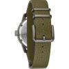 Bulova Men’s Military Heritage Hack Stainless Steel 3-Hand Automatic Watch, NATO Leather Strap, Luminous Hands and Markers(Green Leather/Black Dial)