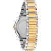 Bulova Men’s Modern Millenia 3-Hand Quartz Watch, Edge-to-Edge Crystal with Diamonds(Two-Tone Gold/Blue Dial)