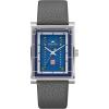 Bulova Frank Lloyd Wright Robie House Stainless Steel 3-Hand mens Quartz Watch, Gray Leather Strap Style: 96A287