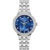 Bulova Ladies’ Crystal Phantom 3-Hand Quartz Watch, Faceted Mineral Glass Dial(Stainless/Blue Dial)