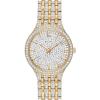 Bulova Ladies’ Crystal Phantom Gold Tone Stainless Steel 2-Hand Quartz Watch, 440 Crystals and Pave Dial Style: 98L263