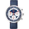 Bulova Men’s Archive Series ‘Chronograph C’ 6-Hand Chronograph High Performance Quartz Stainless Steel Watch with Blue Leather Strap Style: 96A283