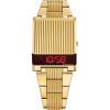 Bulova Mens Archive Series LED Computron Stainless Steel Watch(Gold Stainless Steel/ Red LED Display)
