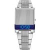 Bulova Mens Archive Series LED Computron Stainless Steel Watch(Silver Stainless Steel/ Blue LED Display)
