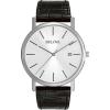 Bulova Men’s Classic 3-Hand Calendar Date Quartz Leather Strap Watch, Buckle, 37mm
