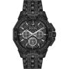 Bulova Men’s Crystal Octava Chronograph Quartz Watch, Pave Crystal Dial(Black Ion-Plated)