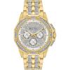 Bulova Men’s Crystal Octava Chronograph Quartz Watch, Pave Crystal Dial(Gold Tone)