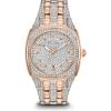 Bulova Men’s Crystal Phantom 3-Hand Date Quartz Cushion Shaped Case Watch, Pave Crystal Dial, 40mm(Rose Gold)