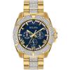 Bulova Men’s Crystals Phantom Gold Tone Stainless Steel 6-Hand Multi-Function Quartz Watch Style: 98C128