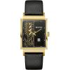 Bulova Mens Frank Lloyd Wright Dana-Thomas House Gold-Tone Stainless Steel Leather Strap Watch