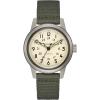 Bulova Men’s Military Hack Automatic Black PVD-Coated Stainless Steel Case and Green Nylon Strap Watch, Ivory Dial Style:98A307