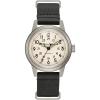 Bulova Men’s Military Heritage Hack Stainless Steel 3-Hand Automatic Watch, NATO Leather Strap, Luminous Hands and Markers, Black Leather/Ivory Dial