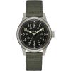 Bulova Men’s Military Heritage Hack Veteran’s Watchmaking Initiative Watch in Stainless Steel with 3-Hand Automatic, Black NATO Leather Strap Style: 96A259