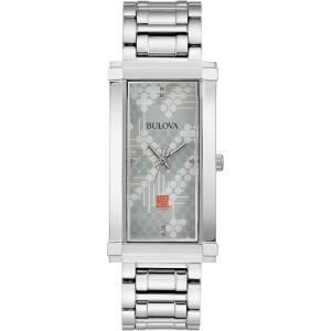 Bulova Ladies’ Frank Lloyd Wright Stainless Steel 3-Hand Quartz, Rectangle Dial Style: 96L286