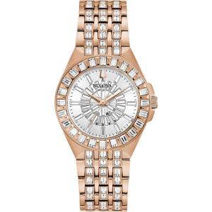 Bulova Ladies Quartz Phantom Rose Gold-Tone Stainless Steel Bracelet
