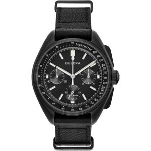 Bulova Men’s Archive Series Lunar Pilot 6-Hand Chronograph Precisionist Black Ion-Plated Stainless Steel, Black NATO Strap and Sapphire Crystal Style: 98A186