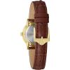 Bulova Classic Quartz Ladies Watch, Stainless Steel Diamond(Brown Leather Strap  Mother-of-Pearl Dial)