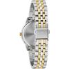 Bulova Ladies Classic 3-Hand Diamond Quartz Two Tone Stainless Steel Watch, Blue Dial Style:98P233