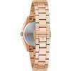 Bulova Ladies’ Classic Surveyor Diamond Rose Gold Stainless Steel 3-Hand Quartz Watch, Gray Dial: 97P156