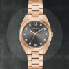 Bulova Ladies’ Classic Surveyor Diamond Rose Gold Stainless Steel 3-Hand Quartz Watch, Gray Dial: 97P156