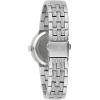 Bulova Ladies’ Crystal Stainless Steel Box Set with White Mother-of-Pearl Dial 3-Hand Quartz-Watch and Cross Crystal Pendant-Necklace, 30mm Style:96X163