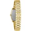 Bulova Ladies Dress Classic Diamond 3-Hand Quartz Watch, Stainless Steel Bracelet, 26x35mm Case(Gold Tone)