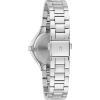 Bulova Ladies Quartz Dress Classic Watch, Silver-Tone Stainless Steel Bracelet, Black Dial Style: 96L300