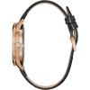 Bulova Men’s Classic Automatic Watch with Leather Strap, Open Aperture Dial, Hack Feature, 41mm(Black Strap/Rose Gold)