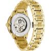 Bulova Men’s Classic Sutton 4-Hand Automatic Watch, 24-Hour Sub Dial, Open Aperture, Self-Winding, Exhibition Caseback, Double Curved Mineral Crystal, Luminous Hands, 42mm(Gold Tone)