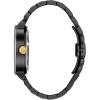 Bulova Men’s Modern 3-Hand Automatic Watch, Open Aperture Dial and Edge to Edge Crystal(Black Ion-Plated/Gold Tone Accents)