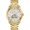 Bulova Men’s Classic Sutton 4-Hand Automatic Watch, 24-Hour Sub Dial, Open Aperture, Self-Winding, Exhibition Caseback, Double Curved Mineral Crystal, Luminous Hands, 42mm(Gold Tone)