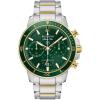 Bulova Men’s Quartz Marine Star Series C Chornograph Watch, Two-Tone Stainless Steel Case & Green Dial (Style: 98B469)