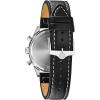Bulova Men’s Classic Stainless Steel 6-Hand Chronograph Quartz Leather Strap Watch with Grey Dial, Gold Accents, Arabic Markers, 41mm(Black Strap)
