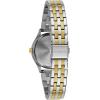 Caravelle by Bulova Ladies’ Classic Dress Coin-Edge 3-Hand Day-Date Quartz Watch(Two Tone Gold)