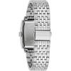 Caravelle by Bulova Men’s Modern Diamond 3-Hand Quartz Steel Tonneau Watch(Silver/Blue)