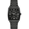 Caravelle by Bulova Men’s Modern Diamond 3-Hand Quartz Steel Tonneau Watch(Black)