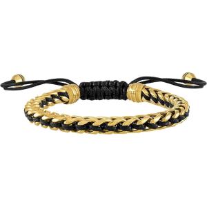 Bulova Men’s Jewelry Classic Polished Stainless Steel Link Braided(Gold Tone)
