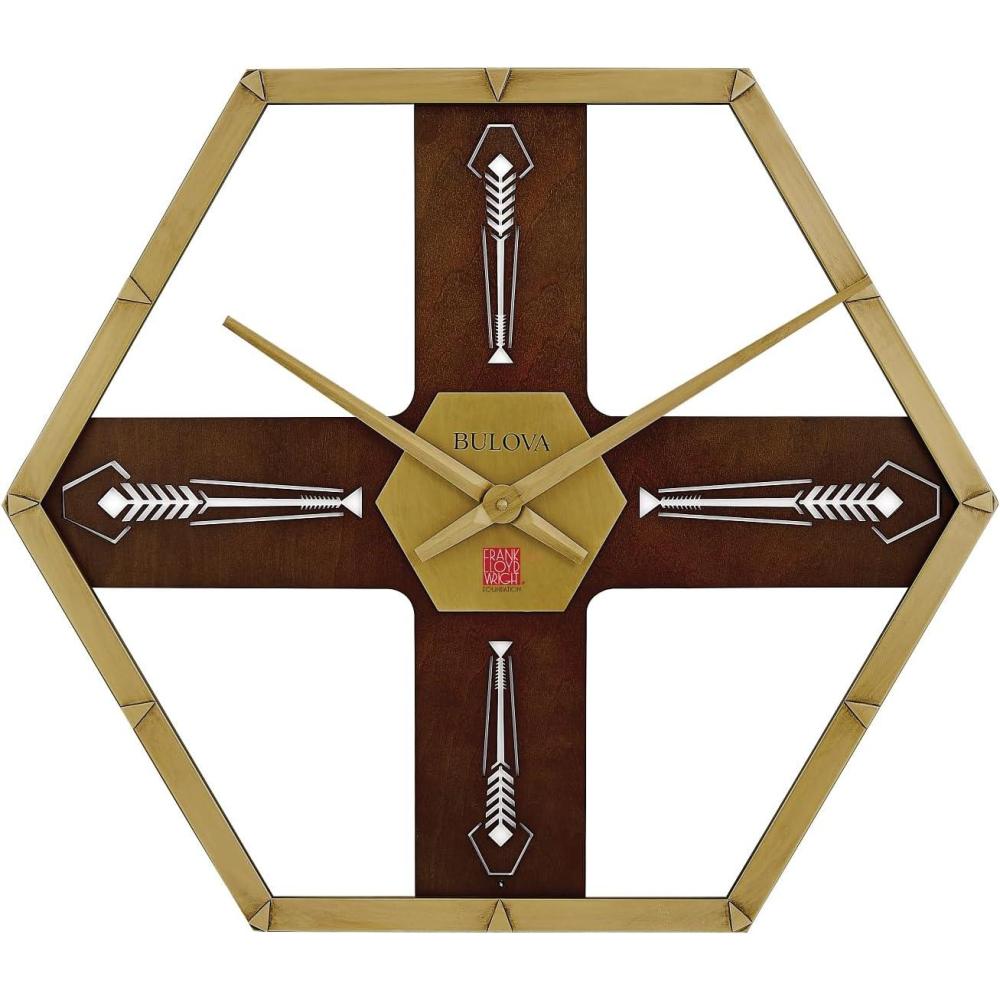 imageBulova Imperial Wall Clock C4351  Artistic Design Inspired by Iconic Architecture  Quartz Movement  Decorative Accent  20H x 2275W