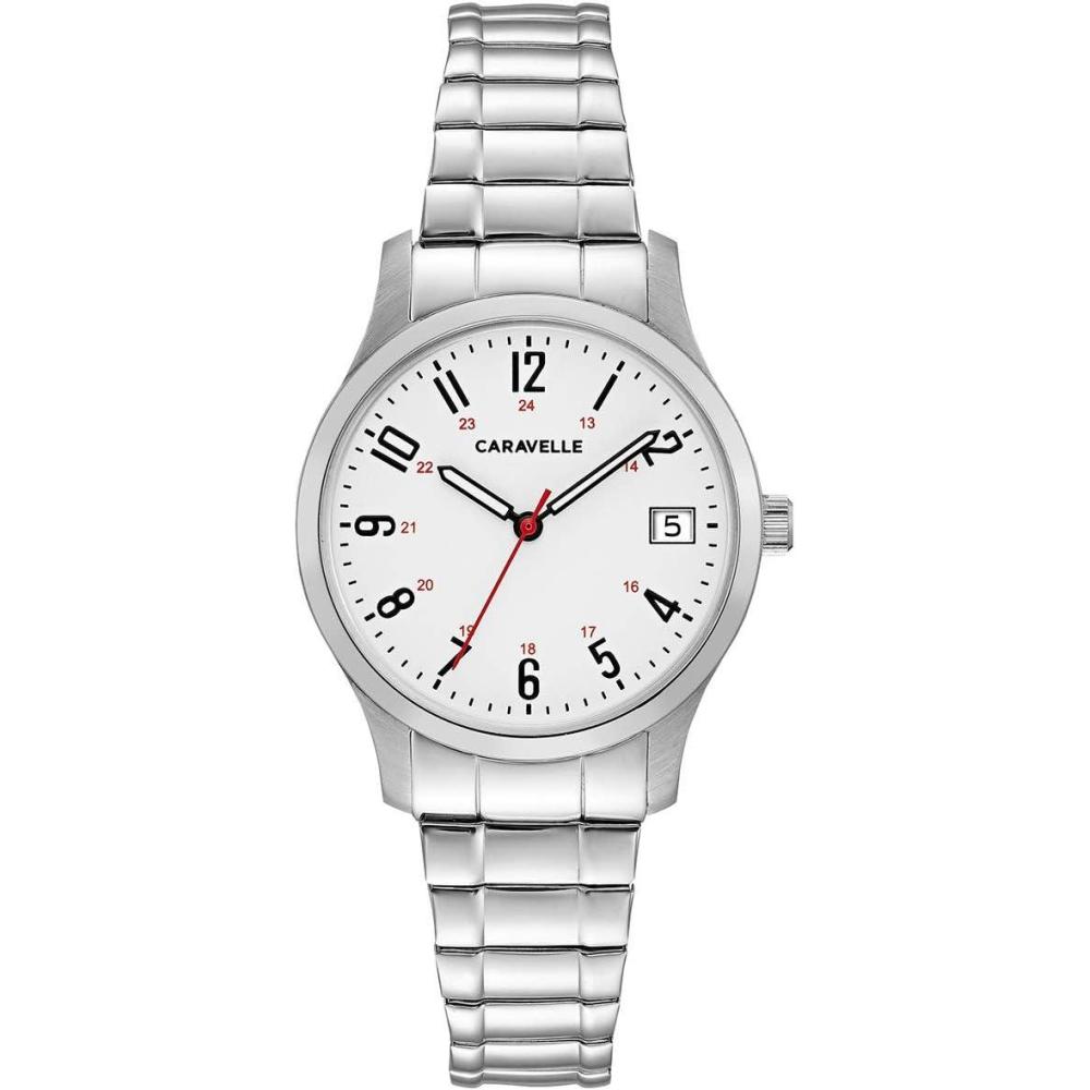 imageCaravelle by Bulova Ladies Traditional 3Hand Quartz Stainless Steel Watch with Expansion Band 30mmSilver