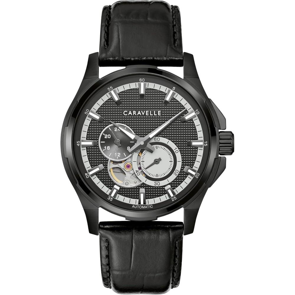 imageCaravelle by Bulova Mens Classic Automatic WatchBlack StrapBlack