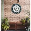 Bulova C3392 Outdoor Lighted Patio Clock | Weather-Resistant | Large Numerals | Elegant Finish | Outdoor | Battery Powered