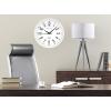 Bulova C5002 Accuracy Wall Clock | Ultra High Precision Quartz Movement | Oversized 12.5″ Modern White Round Frame | Easy-to-Read Numbers | Automatically Adjusts to Daylight Savings | Battery-Powered