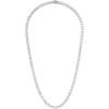 Bulova Jewelry Men’s Black Rhodium Plated Sterling Silver Tennis Necklace inset with 5mm White Topaz Tennis Necklace, Length 22″ Style:BVC1021-WSWTO