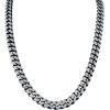 Bulova Jewelry Men’s Classic 24mm Curb Chain Blue IP and Brushed Stainless Steel Necklace, Length 24″ Style:BVC1054-SLSTNA