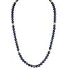 Bulova Jewelry Men’s Classic Beaded Navy Fresh Water Pearls, Sterling Silver Beads accented with Diamonds, and Gold-tone Hexagonal Spheres Necklace, Length 22″ Style:BVC1060-G6SSC4FWP