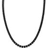 Bulova Jewelry Men’s Classic Black Ruthenium Plated Sterling Silver Tennis Necklace with 5mm Black Spinel, Length 22″ Style: BVC1021-BKSBSP